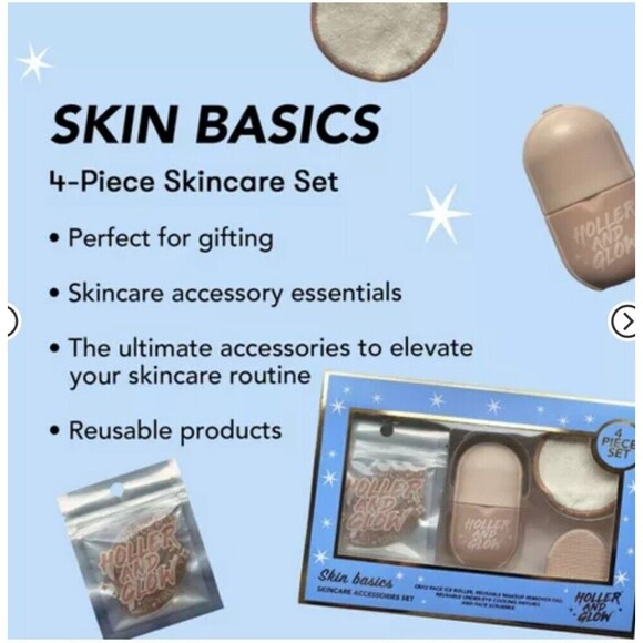 4 Pieces Holler and Glow Spa Facial Tools Basic Skincare Accessories Gift Set - Picture 4 of 4